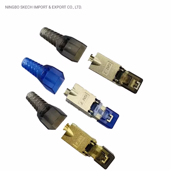 FTP/STP Shielded Modular Plug Toolless RJ45 8p8c Field Connector Network Module Modular Plug CAT6A/Cat7/Cat8