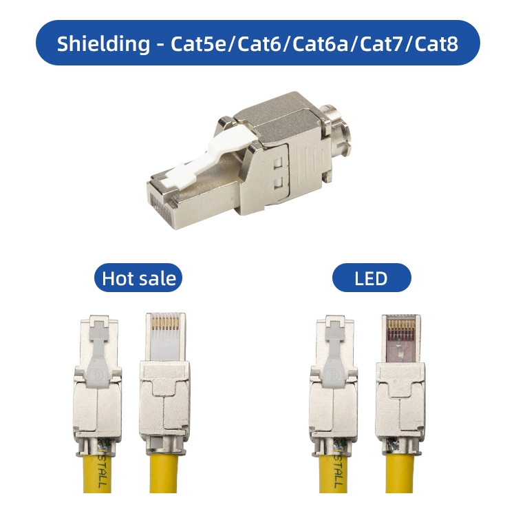 Networking RJ45 CAT6 UTP Connector Unshielded Toolless Modular Plug 8p8c Connector Plug