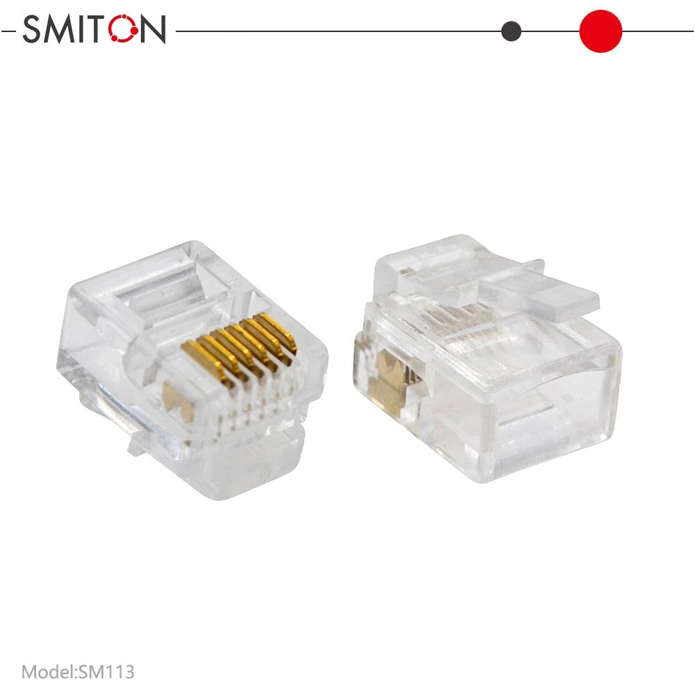 UTP Telephone Wire Rj12 Terminal Connector 6p6c Rj12 Modular Plug