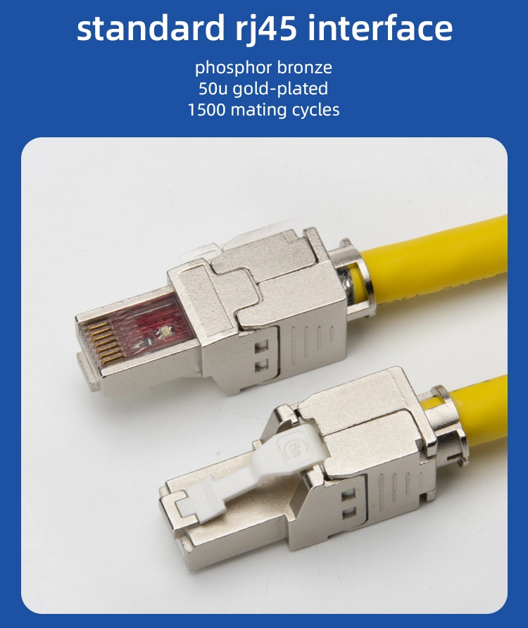 New Product RJ45 8p8c CAT6 FTP Toolless Connector Plug Shielded Zinc Alloy Modular Plug RJ45 Connector