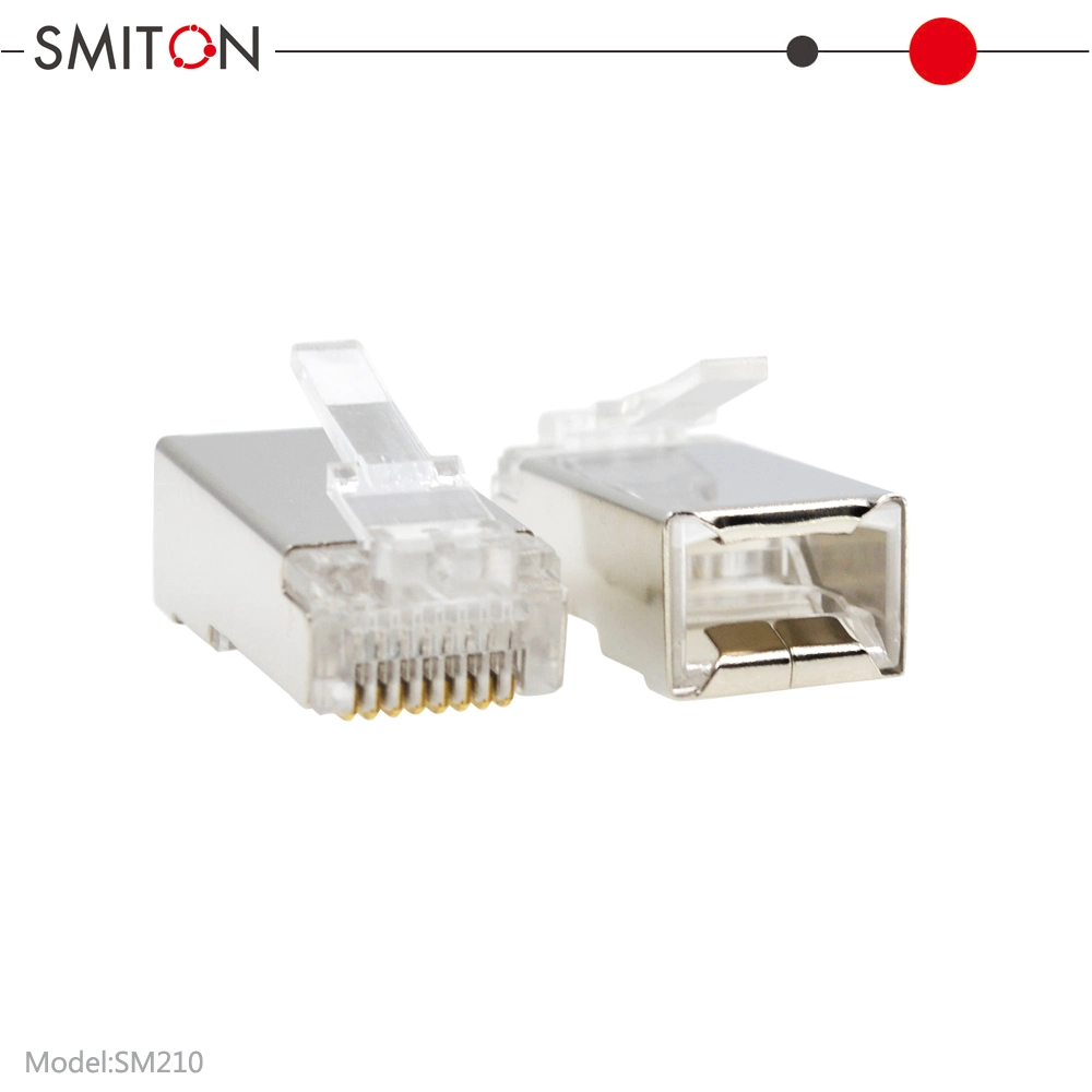 Cat5e CAT6 Cat7 RJ45 Data Transmission Connector RJ45 Shield 8p8c Gold Plated Modular Plug