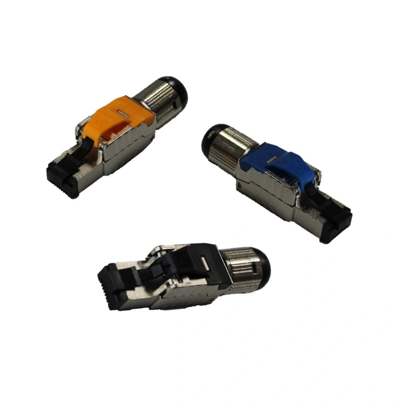 FTP/STP Network Module RJ45 Field Connector 8p8c CAT6A/Cat7/Cat8 RJ45 Shielded Modular Plug Toolless