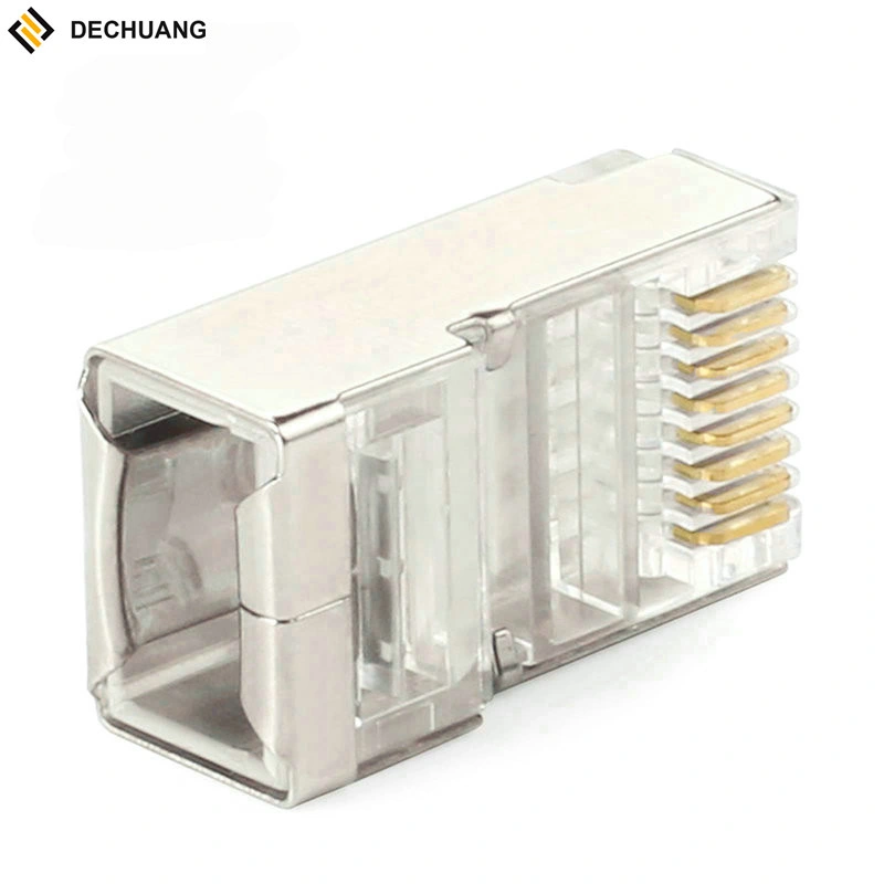 Factory Price Shielded Cat7 Connector RJ45 Ethernet Module Plug 8p8c Cat7 Modular Plug 8p8c for Network Cable