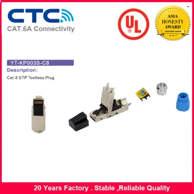 Cat8 STP Модульная вилка RJ45 без инструментов