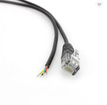 Cat3 Rj11 Rj12 Телефонный соединительный кабель Патч-корд с 6p4c 6p4c 6p6c 4p4c 4p2c Кристаллический разъем 6 дюймов 1 фут 2 фута 3 фута Круглый кабель