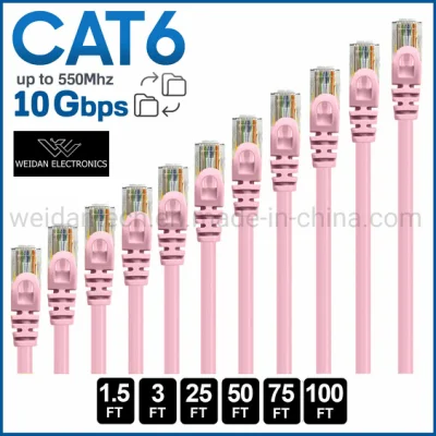 Сетевой кабель RJ45 U/UTP CAT6, патч-кабель CAT6A, красный цвет