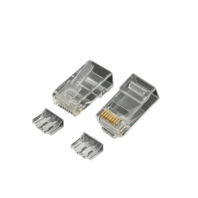 Сквозной разъем RJ45, кабель Ethernet UTP, модульная сетевая вилка, Cat5e/CAT6/CAT6A, кристаллические головки RJ45, разъем 8p8c